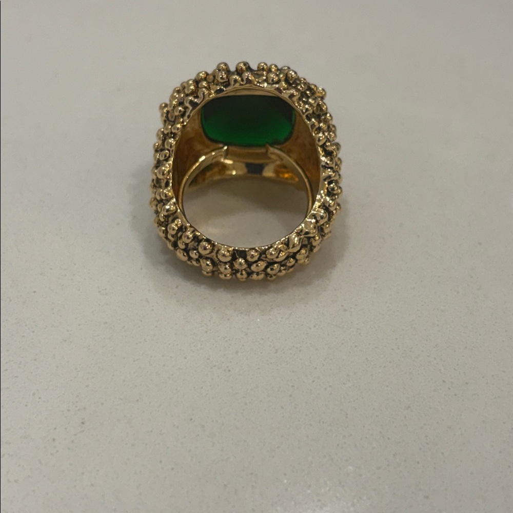 Vintage Emerald Statement Ring - image 4